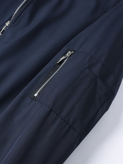 Տղամարդու առօրյա աշխատանքային բաճկոնի և տաբատի հավաքածու, միագույն, երկար թևքերով, սովորական չափսի, գրպաններով, գարնան/աշնան համար, առօրյա հագուստ, առօրյա հագուստ|Առօրյա ոճ|Միագույն բաճկոն