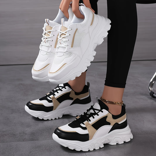 Lumirest Women'S Sports Shoes, Lightweight And Stylish, Casual And Fashionable Women'S Shoes, Lace-Up And Comfortable Outdoor Walking Shoes, Women'S Running Shoes, Non-Slip And Wear-Resistant Thick Soles