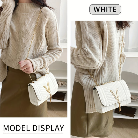 Women's Crossbody Bag, Quilted Purse with Sparkling Rhinestones in for Daily Casual Use