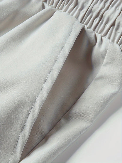 Տղամարդկանց ուղիղ ոտքերով վազող, սովորական գոտկատեղով բարակ սպորտային տաբատ գարնանային ամառ