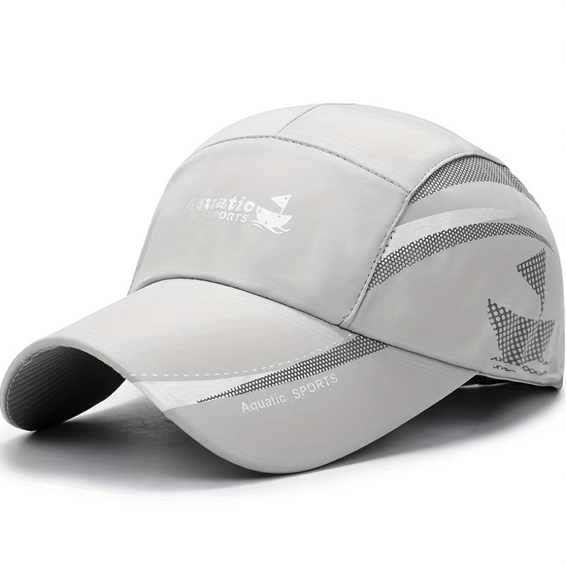 Unisex կարգավորվող պոլիեսթեր բեյսբոլի գլխարկ՝ բադի լեզվով, արևապաշտպան բացօթյա ձկնորսական գլխարկ, միայն ձեռքի լվացում, հյուսված, ձգվող փակում, տեղադրված է գարուն/աշուն սեզոնին