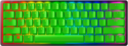 Razer Doubleshot PBT Keycap Upgrade Set for Mechanical & Optical Keyboards: Compatible with Standard 104/105 US and UK Layouts - Razer Green