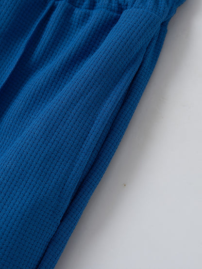 Բեյսբոլի օձիքով բաճկոնի և տաբատի հավաքածու՝ վաֆլի գործվածքից