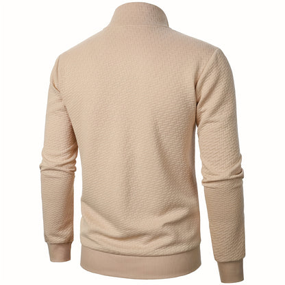 Տղամարդու առօրյա կայծակաճարմանդով ժակարդե բաճկոն, նորաձև, կանգնած օձիքով վերարկու՝ գարնանային, աշնանային և ձմեռային համար, վերնաշապիկ՝ վերնաշապիկով