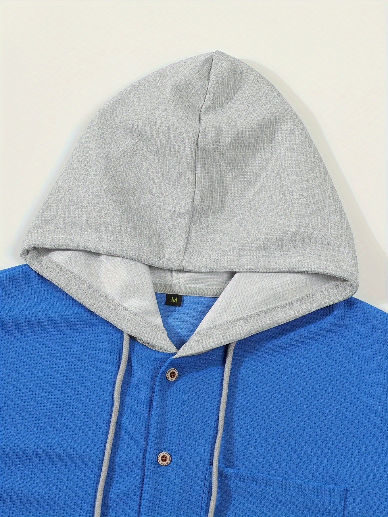 Տղամարդու առօրյա գլխարկով բաճկոն - փափուկ, շնչող պոլիեսթերից՝ կոճակներով դիզայնով և գրպաններով | Հիանալի է գարնանային, աշնանային և բացօթյա գործունեության համար, երկար թևքերով, նորաձև, ամենօրյա, հանգստի ոճով, ավանդական տարբերակով