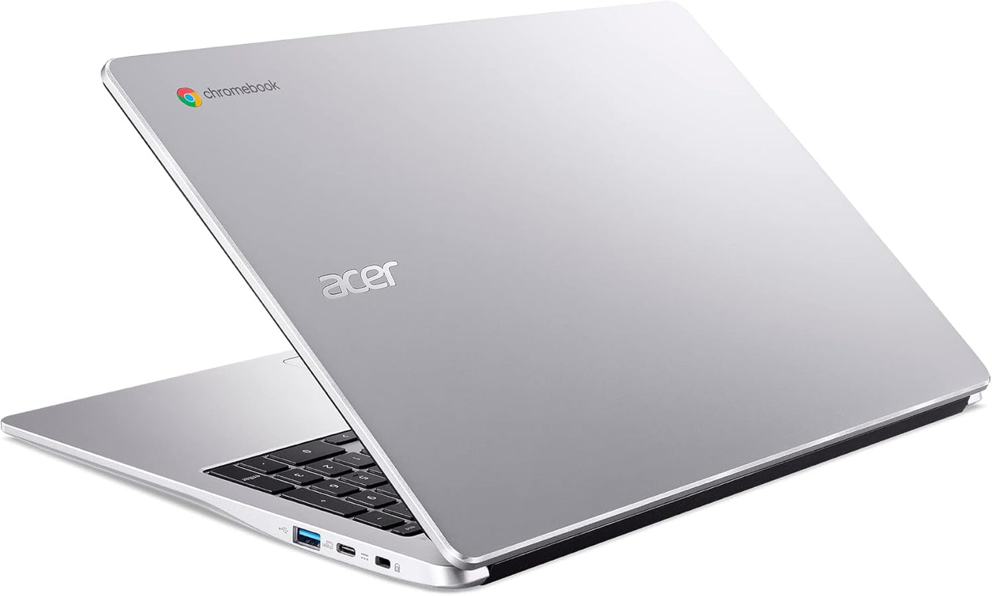 Acer Chromebook 315 Laptop | Intel Celeron N4500 | 15.6" Full HD IPS Display | Intel UHD Graphics | 4GB LPDDR4X | 64GB Emmc | Intel Wi-Fi 6 | DTS Audio | USB Type-C | Chrome OS | Cb315-4H-C8Xu,Silver