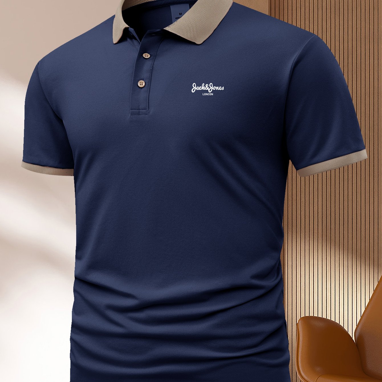 Տղամարդկանց սովորական գոլֆի վերնաշապիկ, 100% պոլիեսթեր տրիկոտաժե գործվածք, երկրաչափական նախշով, կոճակով օձիք, սովորական պիտույք, ամառային կարճ թև վերնաշապիկ՝ մուգ կապույտ, բաց կանաչ, խակի, սև