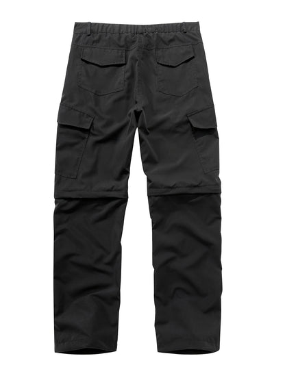 Men's Convertible Hiking Pants - Durable, Zip-Off Cargo Trousers for Fishing & Running, Casual Outdoor Wear with Pockets - ayq