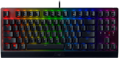 Razer Blackwidow V3 TKL Mechanical Gaming Keyboard: Yellow Mechanical Switches Linear & Silent - Chroma RGB - Compact Form Factor - Programmable Macros - Snap Tap