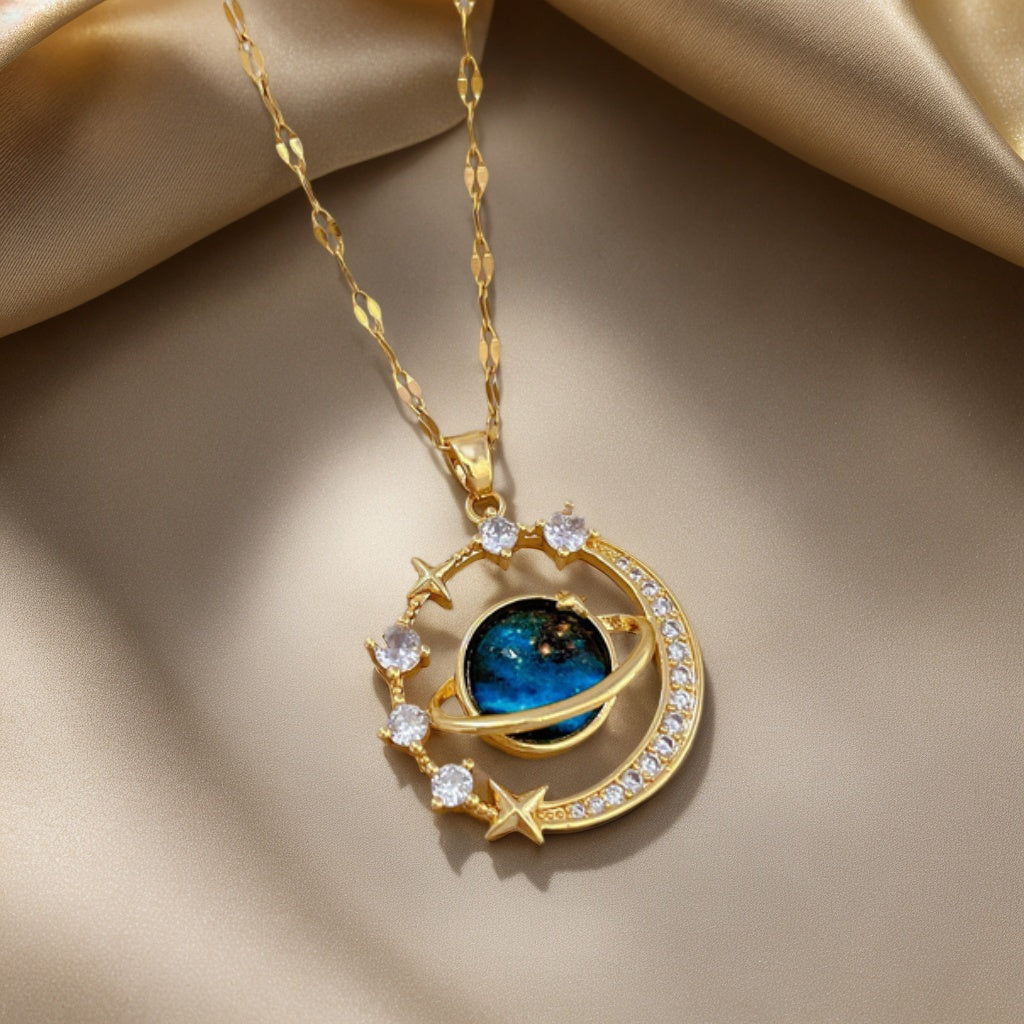 Fashion Planet Pendant Necklace - Ayq