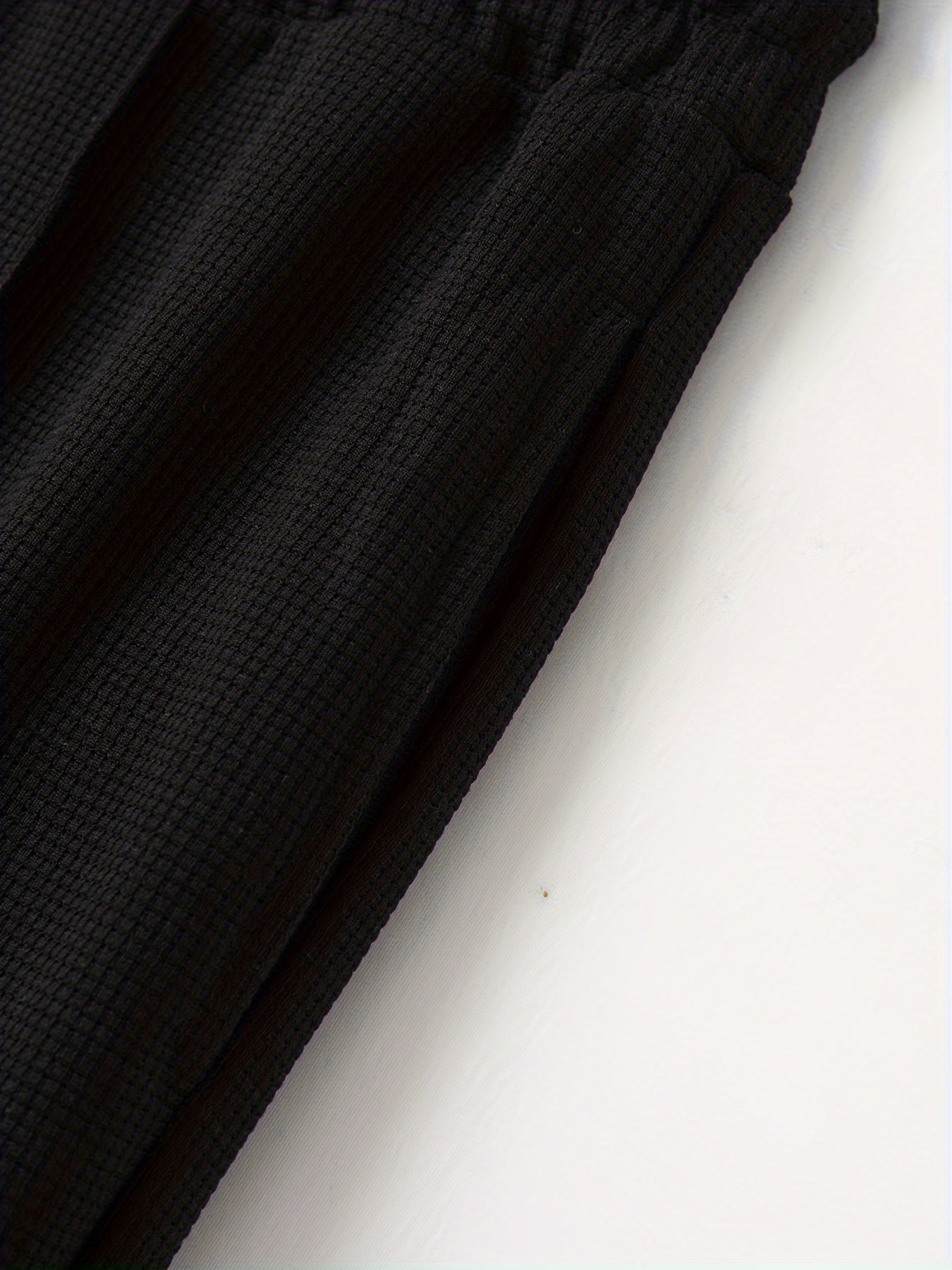 Տղամարդու սպորտային գունային բլոկով կայծակաճարմանդով բաճկոնի և վազքի տաբատի հավաքածու - պոլիեսթերի խառնուրդ, իդեալական է գարնան/աշնան համար