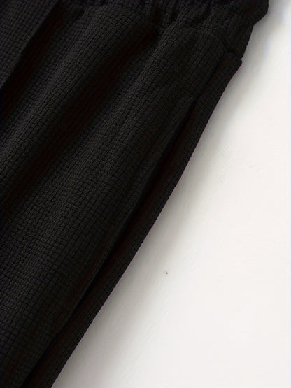 Տղամարդու սպորտային գունային բլոկով կայծակաճարմանդով բաճկոնի և վազքի տաբատի հավաքածու - պոլիեսթերի խառնուրդ, իդեալական է գարնան/աշնան համար