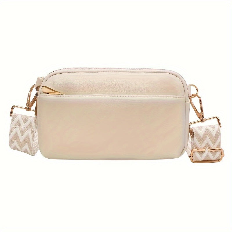 Mini Crossbody Bag for Women, Wide Strap Square Wallet, Stylish Shoulder Bag. - Ayq