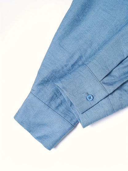 Երկու կտոր կանացի միագույն երկարաթև վերնաշապիկ և տաբատ, մինիմալիստական, առօրյա և նորաձև հավաքածու [NS702], պոլիեսթեր, կոնտրաստային ժանյակե դետալներով, էլեգանտ ոճ, գարուն/ամառ