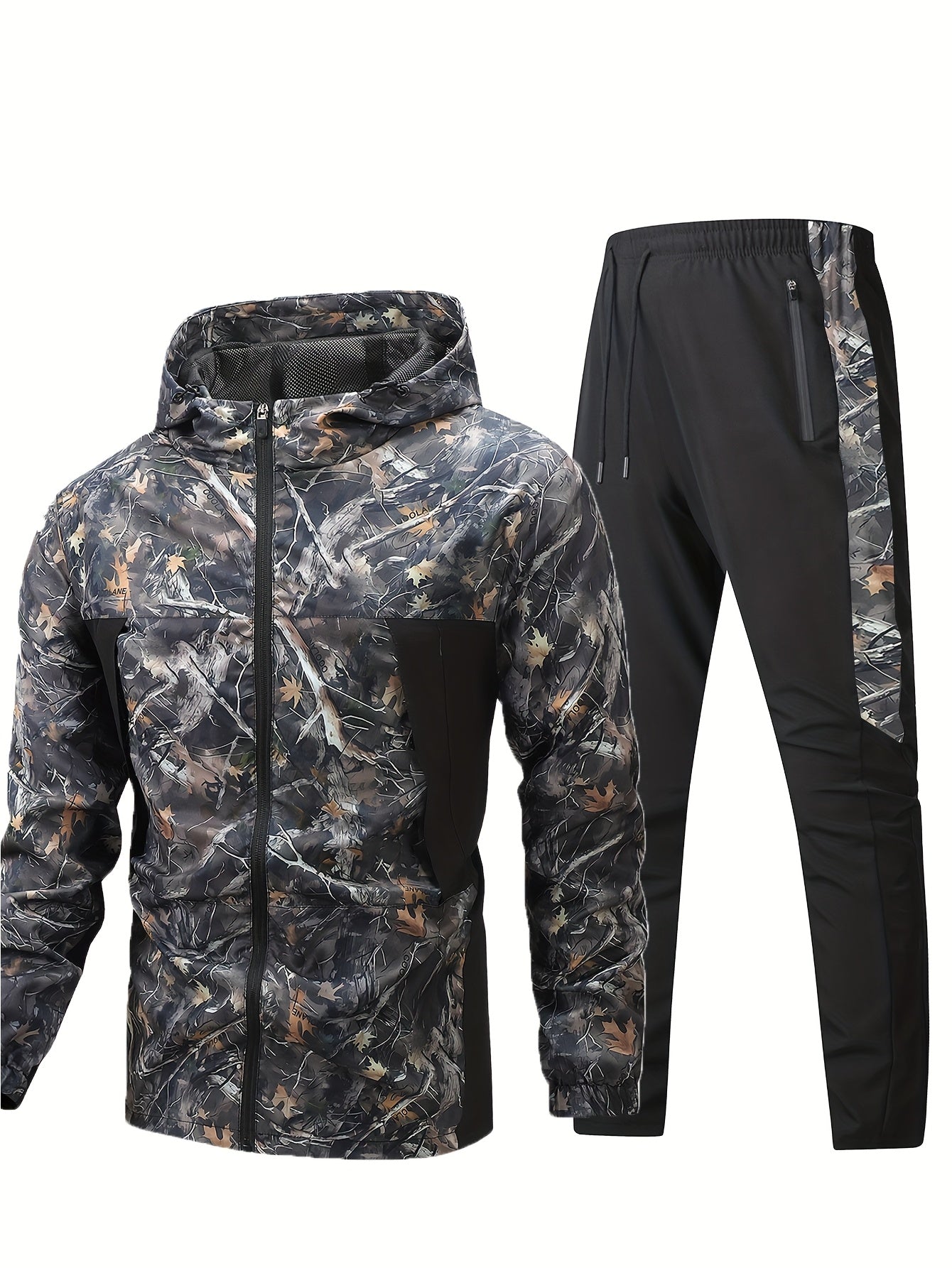 Տղամարդու կոստյում, առօրյա, նորաձև սպորտային հագուստ, երկար թևքով բաճկոն, գործված գլխարկով բաճկոն, սպորտային երկար տաբատ, տղամարդու գործված խոնավությունը կլանող երկար տաբատ, քրտինքը դիմացկուն