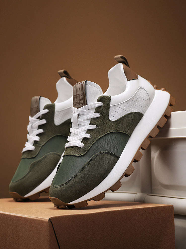 2025 թվականի գարնանային տղամարդկանց շնչող ցածրակրունկ սպորտային կոշիկներ - Հաստեցված, փափուկ ռետինե ներբան, տղամարդկանց նոր շնչող ցանցե հարթակով կոշիկներ՝ հասակը մեծացնող սպորտային կոշիկներով