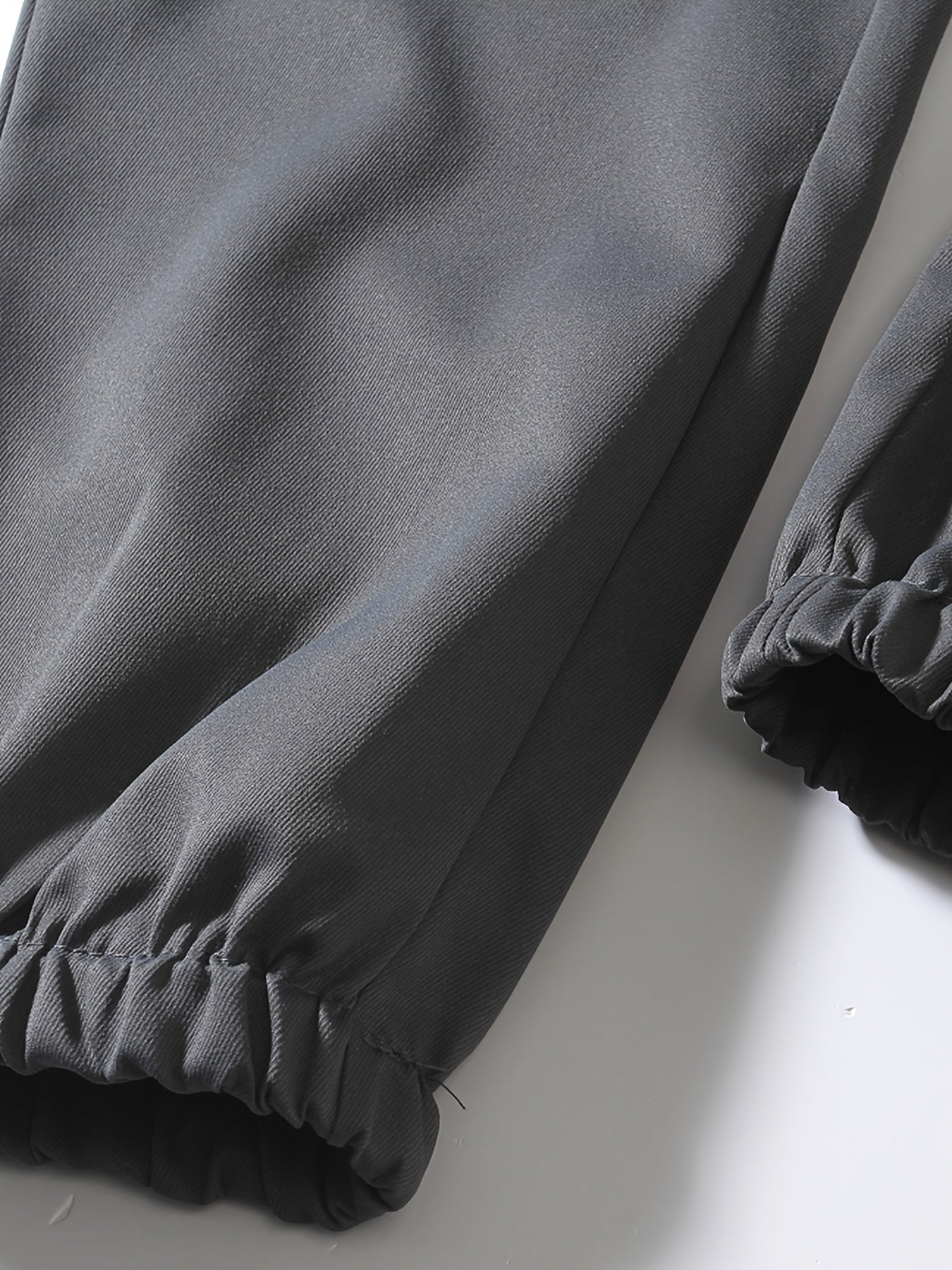 Men'S Fashion Cargo Pants, 100% Polyester Woven Fabric, All-Season Loose Fit with Drawstring Waist, Multi-Pocket Design, Solid Color, Mid Waist, Regular Length, Non-Stretch, Casual Joggers for Weekend - 160g/m²