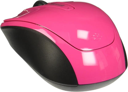 Microsoft 3500 Wireless Mobile Mouse - Magenta Pink. Comfortable Design, Right/Left Hand Use, Wireless, USB 2.0 with Nano Transceiver for Pc/Laptop/Desktop, Works with Mac/Windows Computers