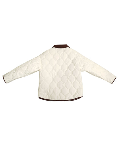 Կանացի մուգ կապույտ կարված բաճկոն՝ արհեստական ​​մորթուց զարդանախշով - Էլեգանտ երկար թևքերով վերնազգեստ, պոլիեսթեր, կոճակներով առջևի մաս, տաք և նորաձև ձմռան համար