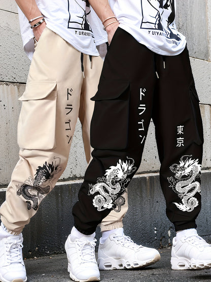 2 հատ տղամարդու ամենօրյա մեծ գրպաններով կոմբինեզոն՝ առաձգական գոտկատեղով, լարով և տպագիր ծաղիկներով տաբատ՝ գարնանային և աշնանային սեզոնի համար, աշնանային, գարնանային սեզոնի համար