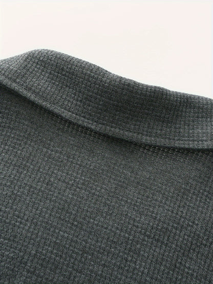 1 հատ տղամարդու ամենօրյա պոլիեսթերային կայծակաճարմանդով բաճկոն՝ օձիքով, միագույն, թեթևակի ձգվող, հյուսված կտորից, սովորական չափսերով, առանց աստառի - Գարուն/աշուն վերնազգեստ