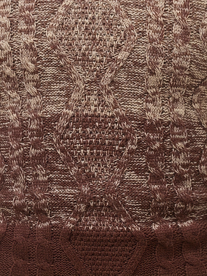 Տղամարդու առօրյա պուլովեր սվիտեր գարնանային և աշնանային համար, գունային համադրություններով տրիկոտաժե նախշերով, պատրաստված 100% ակրիլային նյութից։