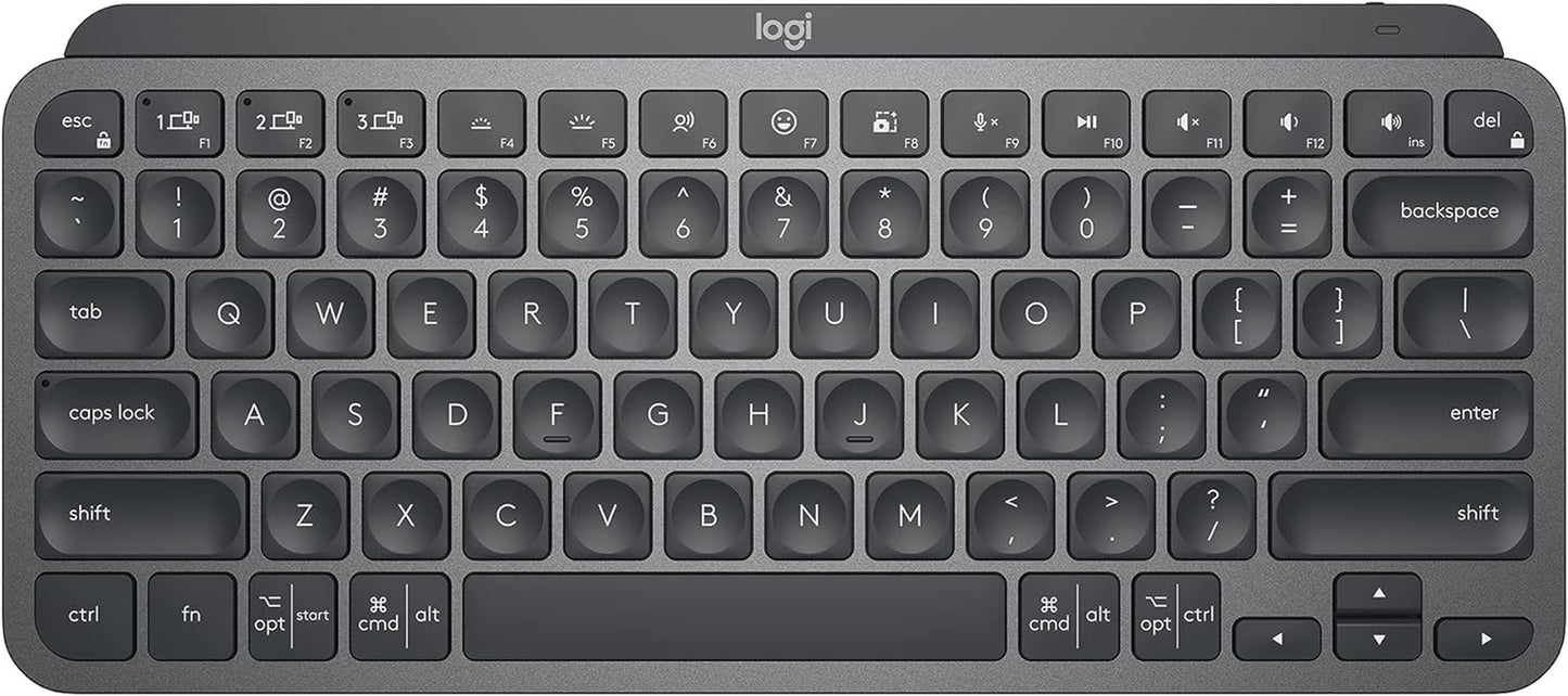 Logitech MX Keys S Wireless Keyboard, Low Profile, Fluid Precise Quiet Typing, Programmable Keys, Backlighting, Bluetooth, USB C Rechargeable, for Windows PC, Linux, Chrome, Mac - Graphite