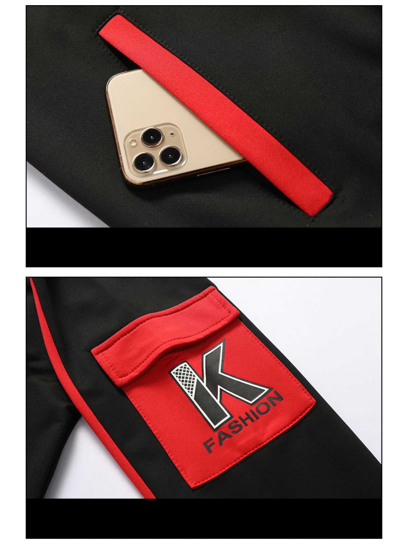 2pcs Men'S Sporty Hoodie Set with Drawstring Hooded Jacket and Cuffed Pants - Black & White Casual Streetwear, All-Season Comfort, Trendy Brand Design, Comfortable Clothing | Trendy Casual Wear | Zippered Hoodie, Sweater Hood