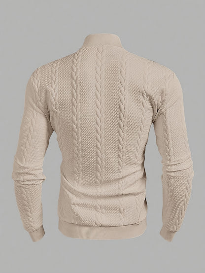 Տղամարդու գարնանային և աշնանային բարձր օձիքով միագույն, հեշտ ամրացվող, կողային կտորից վերնաշապիկ, պատրաստված հարմարավետ և մաշկի համար անվտանգ նյութից, կատարյալ է ինչպես առօրյա զբոսանքների, այնպես էլ աշնանային և ձմեռային սեզոնների ամենօրյա կրելու համար։