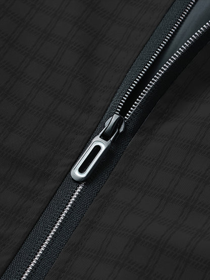 Տղամարդու առօրյա բացօթյա բաճկոն - Գարուն/աշուն փափուկ բաճկոն՝ վանդակավոր նախշերով, երկար թևքերով և կայծակաճարմանդով փակմամբ