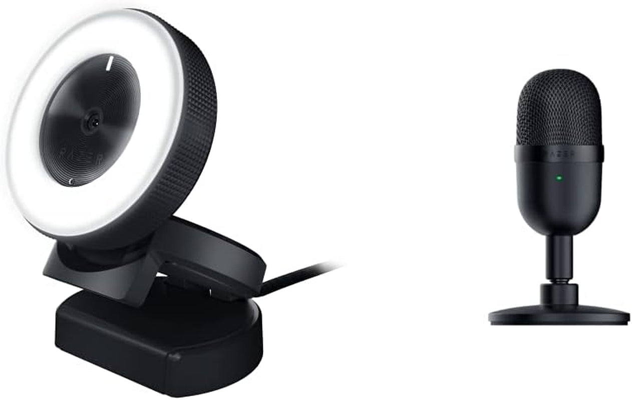 Razer Kiyo Full HD 1080P 30 FPS / 720P 60 FPS Webcam + Seiren Mini USB Microphone: Streaming Bundle
