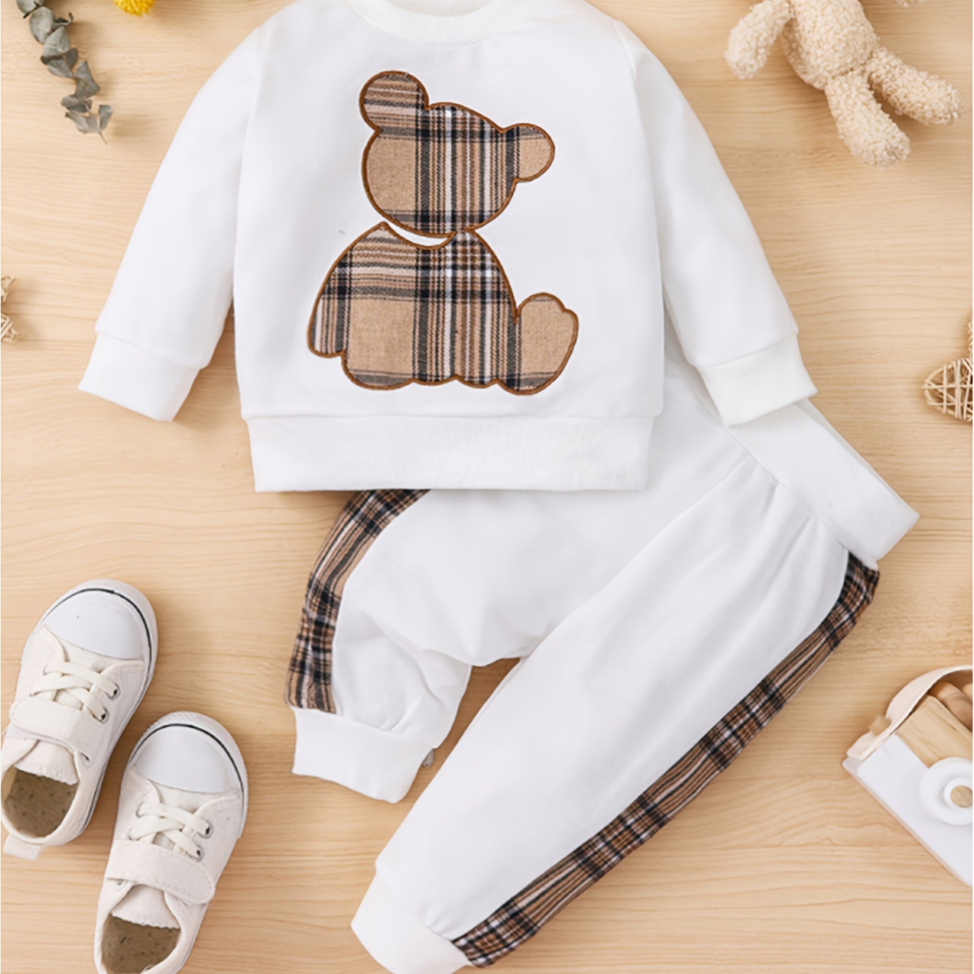 Toddler Baby Boy Clothes Outdoor Set Long Sleeve Sweatshirt Top Casual Pants Fall Winter Outfit Sweatsuit - ayq