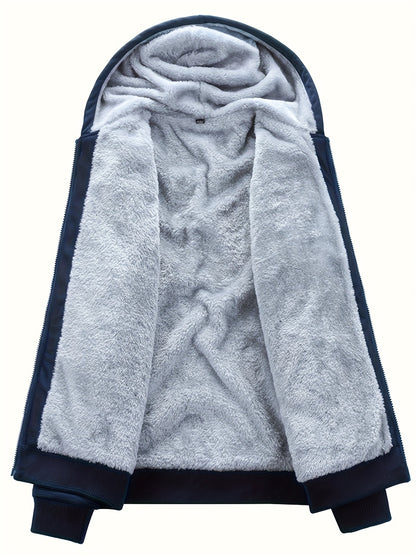 Աշնանային և ձմեռային տղամարդու սպորտային առօրյա կոստյում, տղամարդու թավշյա հաստ սպորտային կոստյում, գլխարկով բացվող մարզական կոստյում, տաք տնային կոստյում, երկու մասից բաղկացած հավաքածու