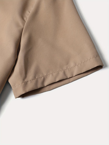 2 հատ տպագիր տղամարդու ամառային կարճ թևքերով կոճակներով վերնաշապիկի և շորտերի հավաքածու