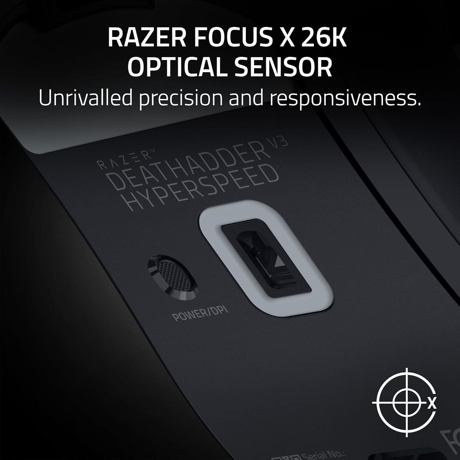 Razer Deathadder V3 Hyperspeed Wireless Gaming Mouse: 55G Lightweight - USB C Charging - up to 100 Hr Battery - Advanced 26K Optical Sensor - Gen-3 Optical Switches - 8 Programmable Controls - Black