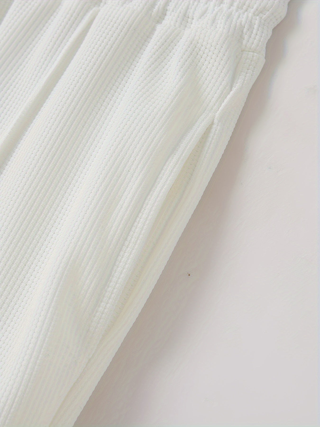 Բեյսբոլի օձիքով բաճկոնի և տաբատի հավաքածու՝ վաֆլի գործվածքից