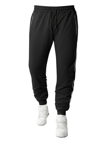 Տղամարդու առօրյա սպորտային հագուստի հավաքածու՝ Գարուն/աշուն՝ կանգնած օձիքով բաճկոն, երկու մասից բաղկացած հավաքածու՝ ժապավենով ձգվող առաձգական գոտկատեղով տաբատով, տղամարդու վերին և ստորին հագուստ վազքի համար, կայծակաճարմանդով գրպանի դիզայն