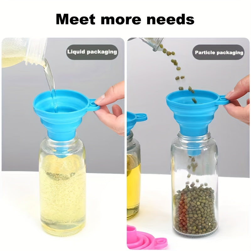 1pc, Multi Functional Outdoor And Household Funnels, Expandable And Portable Foldable Funnels, Space Saving Dispensers Suitable For All Liquid Dispensers, Perfect For Kitchens And Outdoor Small Tools Kitchen Accessories