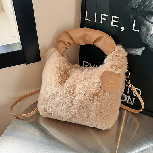 Cute Plush Crossbody Bag for Women, Stylish And Versatile for Autumn And Winter