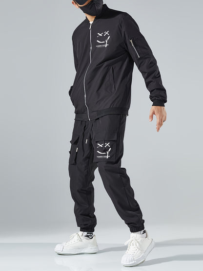 Տղամարդու առօրյա մինիմալիստական ​​բաճկոն և տաբատ կոստյում