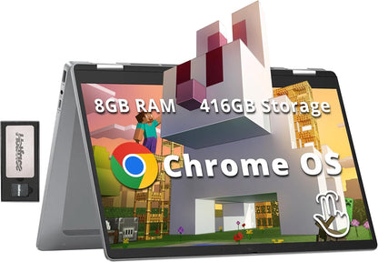 HP Chromebook 14 Laptop, Intel Celeron N4120, 4 GB RAM, 64 GB Emmc, 14" HD Display, Chrome OS, Thin Design, 4K Graphics, Long Battery Life, Ash Gray Keyboard (14A-Na0226Nr, 2022, Mineral Silver)