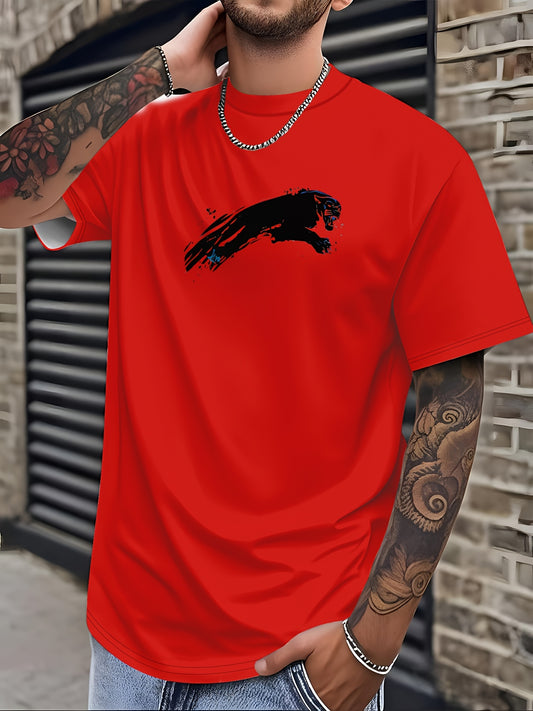 Տղամարդու սև գրաֆիկական մարզաշապիկ - թեթև, ամենօրյա մարզաշապիկ սպորտային և պաշտոնական միջոցառումների համար - շնչող, կլոր վզնոցով մարզաշապիկ - հեշտ խնամվող, ամենօրյա անհրաժեշտ վերնաշապիկ, սպորտային հագուստ, ժամանակակից, հարմարավետ չափսերով, լայն