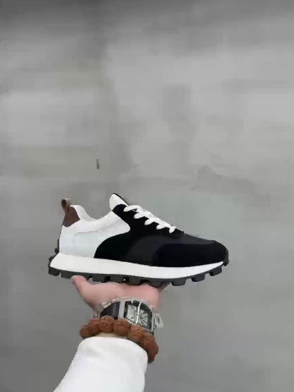 2025 թվականի գարնանային տղամարդկանց շնչող ցածրակրունկ սպորտային կոշիկներ - Հաստեցված, փափուկ ռետինե ներբան, տղամարդկանց նոր շնչող ցանցե հարթակով կոշիկներ՝ հասակը մեծացնող սպորտային կոշիկներով