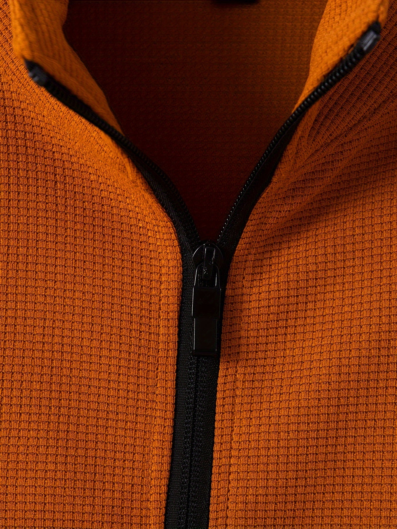 Տղամարդու սպորտային գունային բլոկով կայծակաճարմանդով բաճկոնի և վազքի տաբատի հավաքածու - պոլիեսթերի խառնուրդ, իդեալական է գարնան/աշնան համար