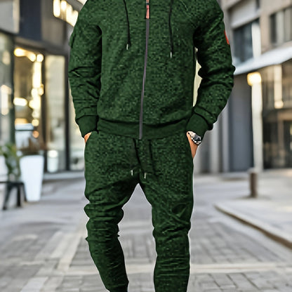 Տղամարդու առօրյա սպորտային վերնաշապիկի և տաբատի հավաքածու՝ կայծակաճարմանդով, լարով, բրդյա ծածկույթով՝ պոլիեսթերի խառնուրդով, լվացքի մեքենայով լվացվող