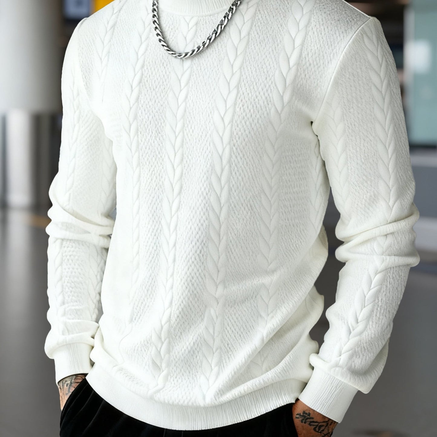 Տղամարդու գարնանային և աշնանային բարձր օձիքով միագույն, հեշտ ամրացվող, կողային կտորից վերնաշապիկ, պատրաստված հարմարավետ և մաշկի համար անվտանգ նյութից, կատարյալ է ինչպես առօրյա զբոսանքների, այնպես էլ աշնանային և ձմեռային սեզոնների ամենօրյա կրելու համար։