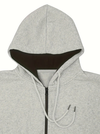 2 հատ տղամարդու միագույն երկարաթև սվիտերի և տաբատի հավաքածու՝ գլխարկով, ամենօրյա սպորտային և ֆիթնես հավաքածու