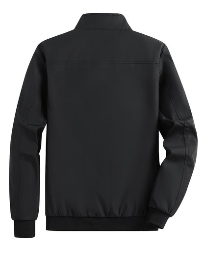 Տղամարդու թեթև բաճկոն՝ նեղ, կայծակաճարմանդով վերարկու՝ կանգնած օձիքով, թեթև վերնազգեստ՝ գարնանային/աշնանային, գրասենյակային, ճանապարհորդական, ամենօրյա՝ կայծակաճարմանդով փակվող, առօրյա բլեյզեր