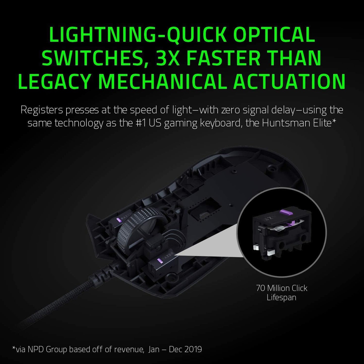 Razer Viper Ultralight Ambidextrous Wired Gaming Mouse: Fastest Mouse Switch in Gaming - 16,000 DPI Optical Sensor - Chroma RGB Lighting - 8 Programmable Buttons - Drag-Free Cord