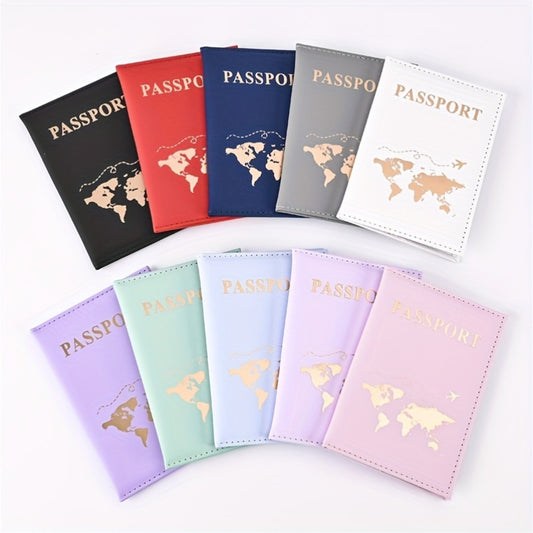 1 PC Gilding Passport Cover Holder, Travel Wallet Passport Case - Ayq